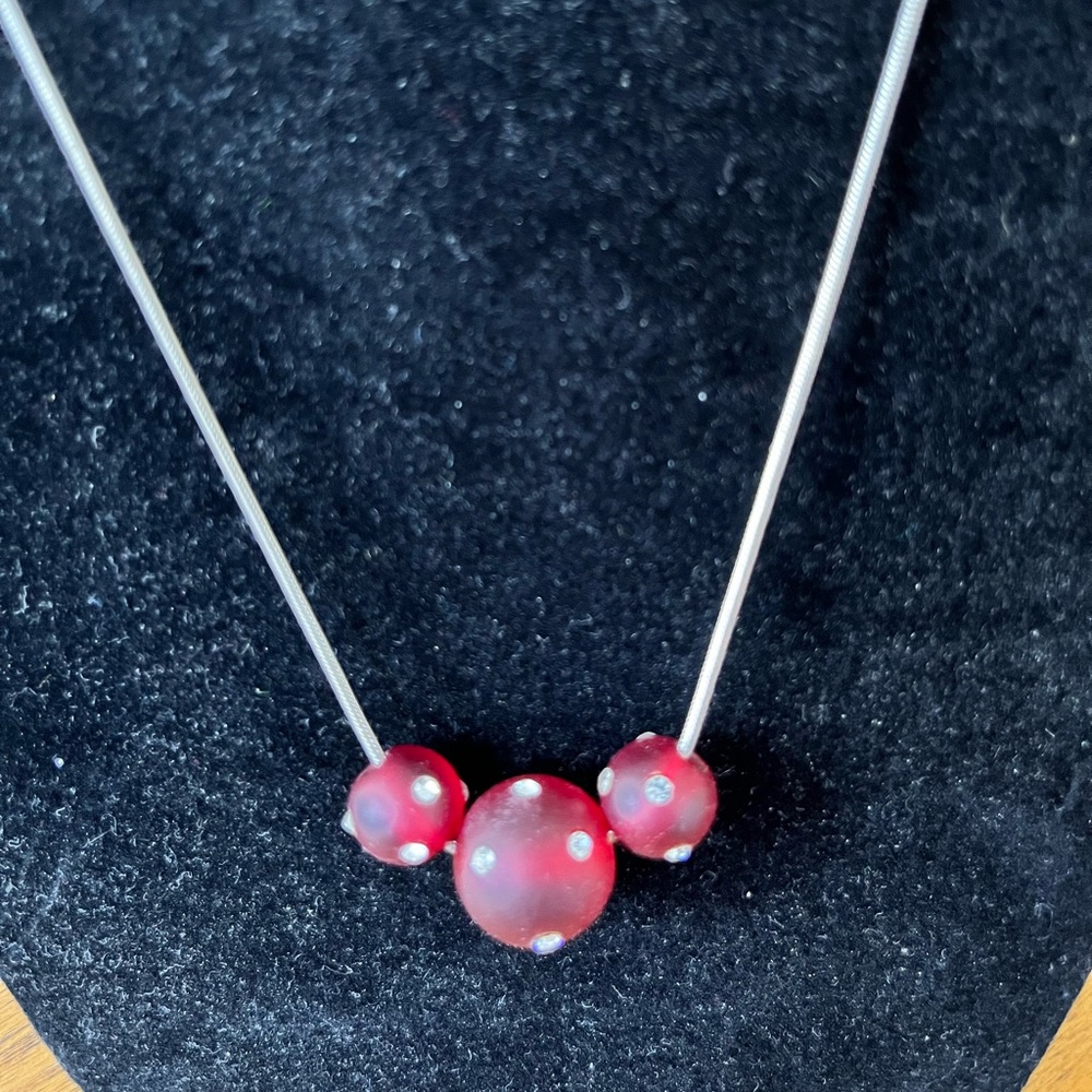 Sparkly beaded CZ necklace